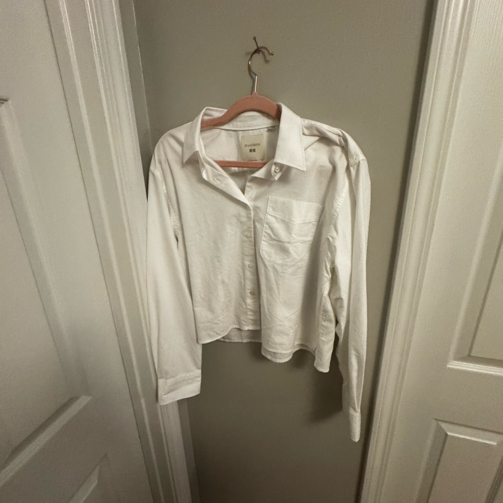 JW Anderson Oxford boxy cropped shirt